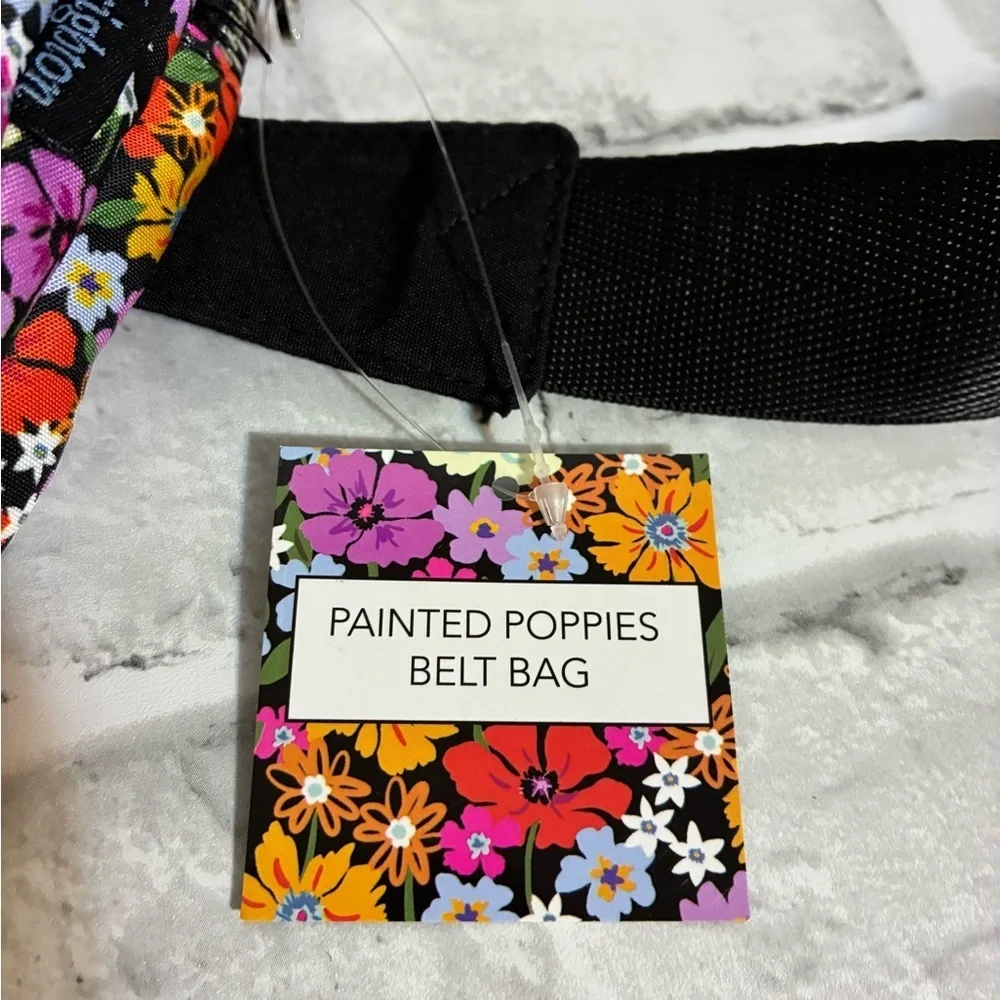 Brighton Painted Poppies Belt Bag NWT